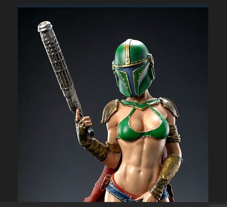 mandalorian lady green